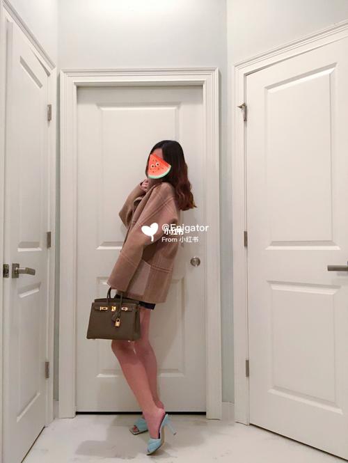 爱马仕大象灰birkin25上身图和各种光线显色_birkin_大象灰_大衣