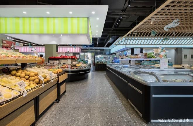 购物空间510平米装修案例_效果图 - 生鲜超市 fresh market - 设计本