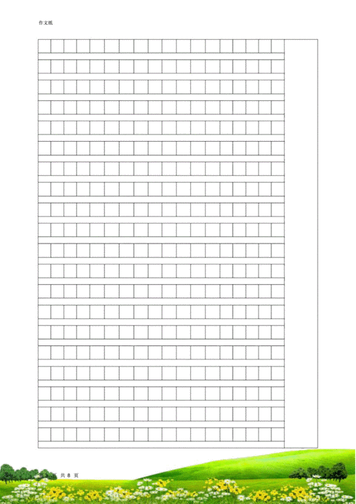 漂亮的实用模板精品作文纸.docx 8页