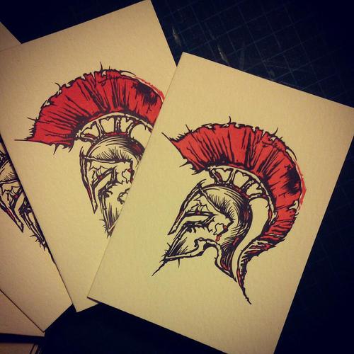 禧印# letterpress 斯巴达勇士