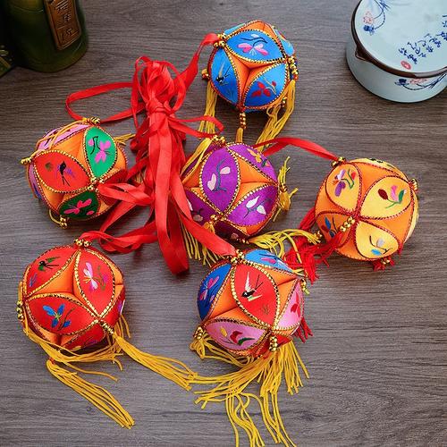 绣球广西壮族靖西旧州特产手工民族精品刺绣婚庆壮绣