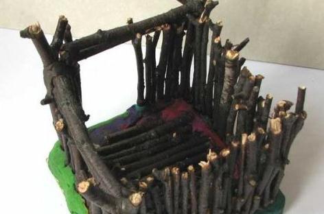 火柴棍户外火柴棍小木屋儿童手工制作方法小木屋diy制作教程图解