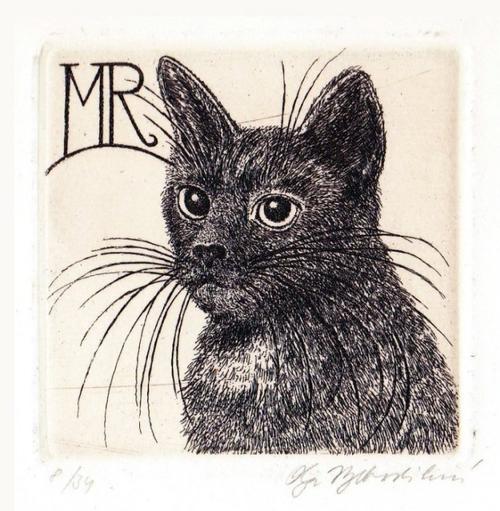 [转载]精品欣赏--关于猫的藏书票(六)