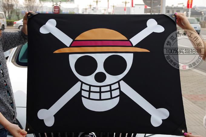 海贼王新世界 大号草帽海贼团旗帜 路飞草帽骷髅旗帜