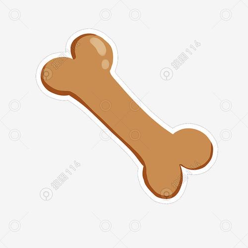 手绘狗狗骨头卡通元素