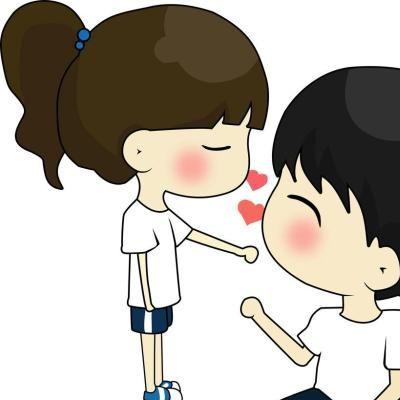 心形卡通情侣头像