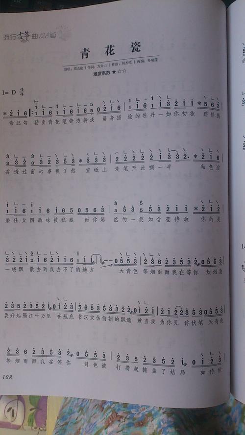 青花瓷古筝谱(带指法和歌词)!