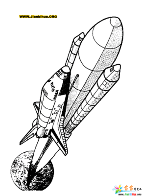 简笔画火箭大型