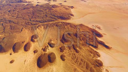 4k奇特地貌火星表面航拍