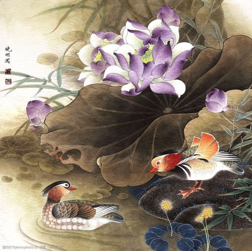 关键词:高清 工笔 荷花 绘画 艺术 国画 工笔画 花 工艺画 装饰画