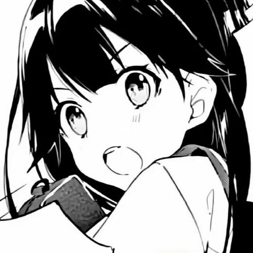 女漫|黑白少女头像_动漫_日系_ins_动漫头像_素材_头像