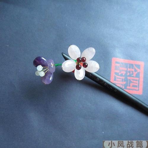 复古典黑檀木簪子紫檀梅花玉汉服配饰古代发簪盘发俏皮包邮特价-淘宝