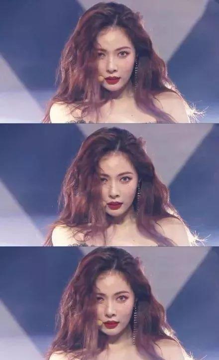 与上次的 babe>的俏皮清纯风不同, lip & hip>中泫雅又回到了我们熟悉