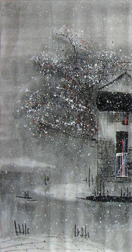 春雪韩愈的简笔画