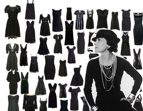 香奈儿的小黑裙简笔画