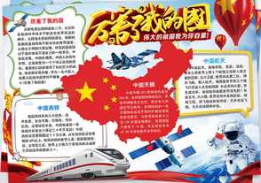 富强的祖国反应时代的主题手抄报 关于富强的手抄报