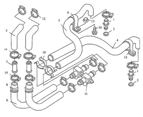 连水管的防火栓简笔画