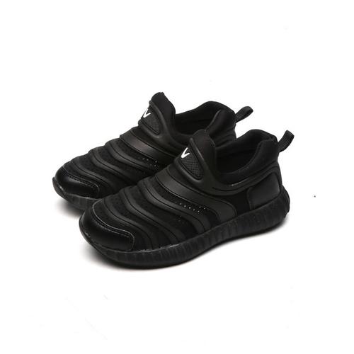 运动鞋 新款潮春秋款透气网面网眼黑色女童运动鞋男童鞋子 2018 毛