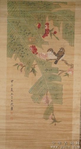 清代王武花鸟图