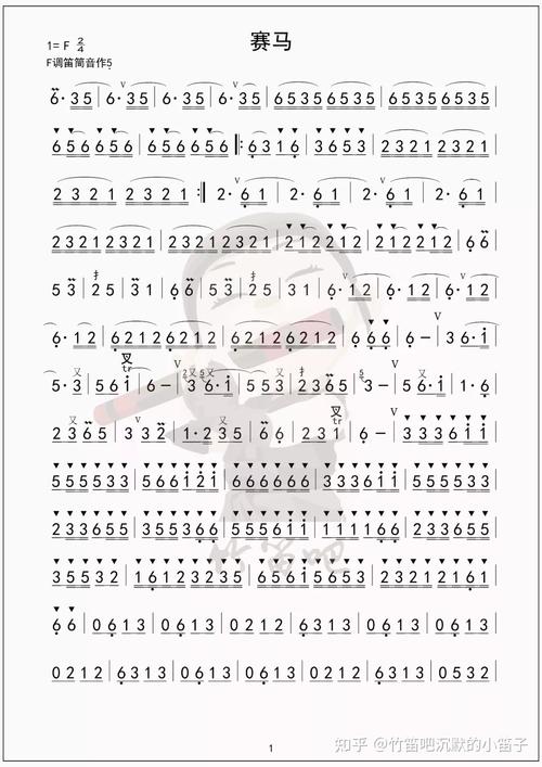 赛马 笛子教学 动态曲谱示范_腾讯视频第7期【赛马】片段不定时更新
