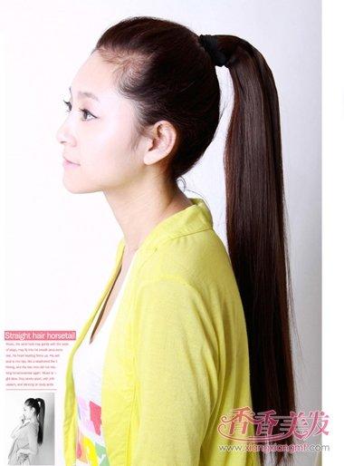 2018年的发型怎样扎马尾学扎直发马尾发型