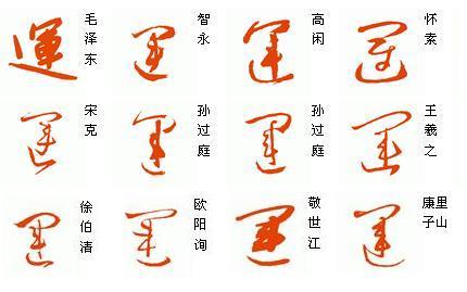 "运"用草书怎么写