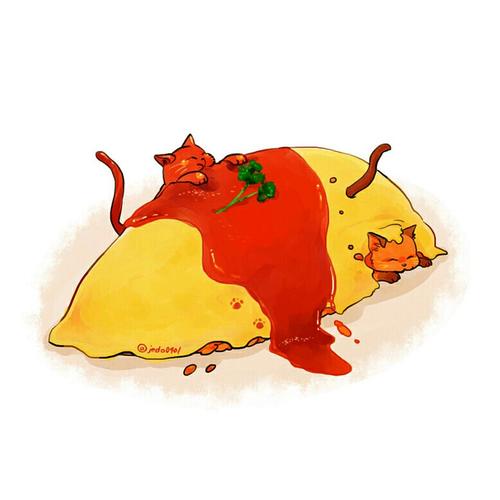 一组喵系美食!不过如果真的做成这样,恐怕也会舍不得下口吧>ω *