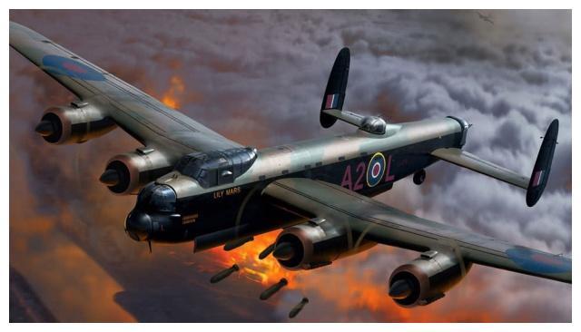 图说:对德国平民下毒手的死神,英国"兰开斯特"重型轰炸机