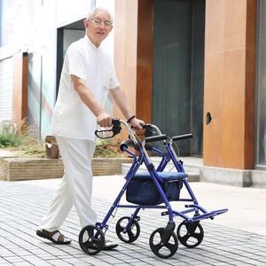 老年人购物车小推车折叠手推可坐助力车老人手扶买菜四轮代步家用