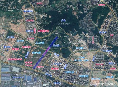 地铁规划 尖山湖片区已建成长株潭城际铁路,有麓谷站和尖山站,在建