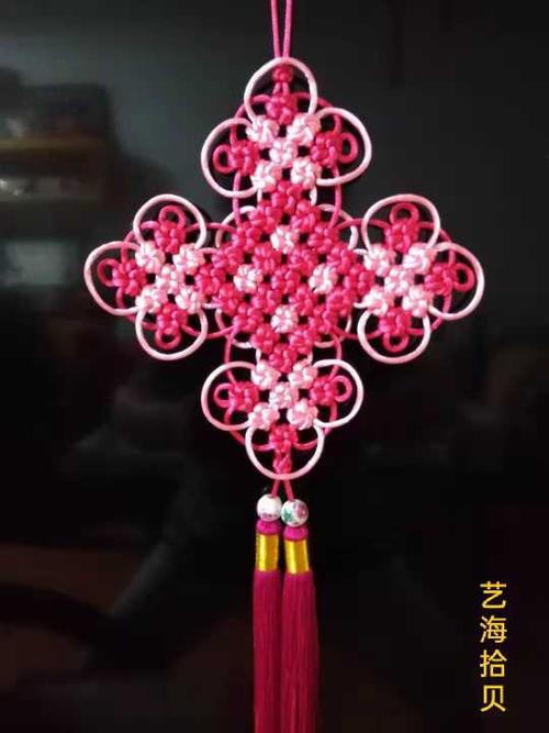 冰花结挂饰-编法图解-作品展示-中国结论坛