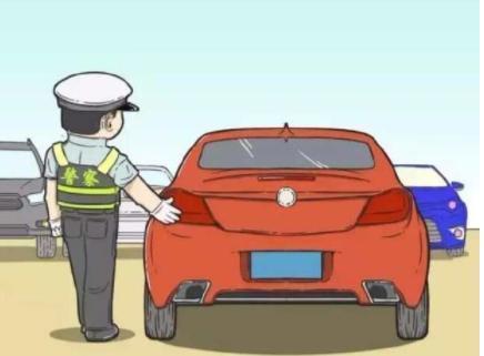 警察查车简笔画