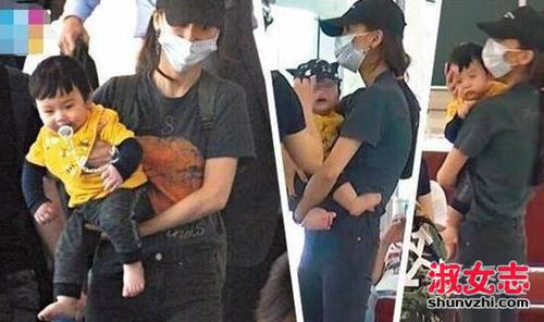 小海绵正面照曝光 黄晓明baby的儿子照片