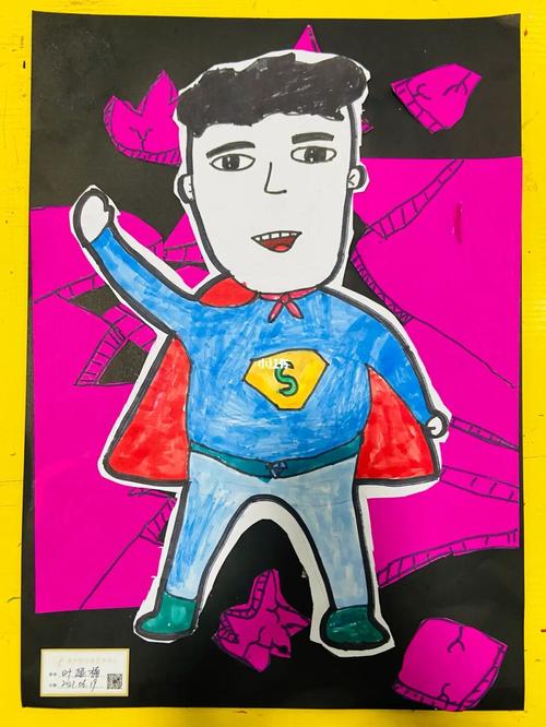 儿童画《超人爸爸》_儿童画_文化_绘画