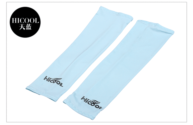 夏季热销跑男户外骑行冰袖开车防晒袖套 冰丝长款手套定制袖套