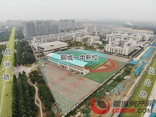 俯看聊城一中新校