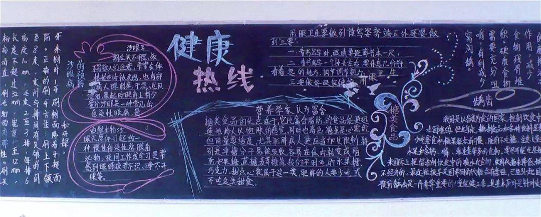 关于健康教育知识的黑板报