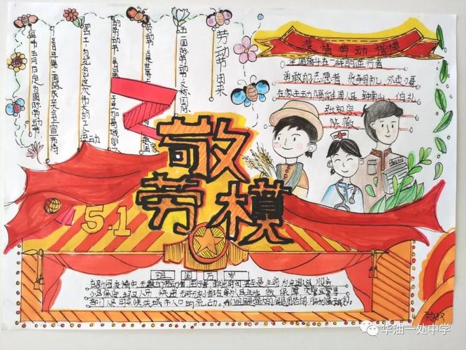 一处中学学生"学党史 敬劳模"优秀手抄报线上展览