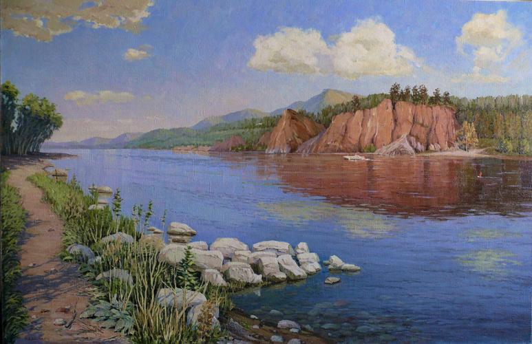 summer at the yenisei river