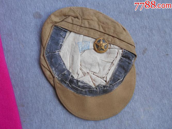 早期中国人民解放军【五五】式【六零】款常服硬檐军帽附帽徽