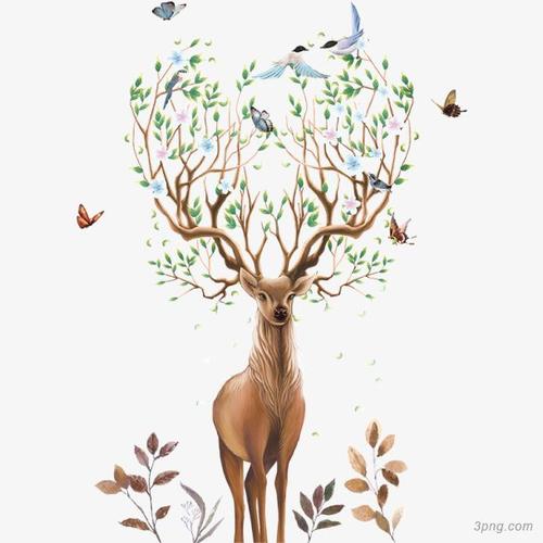 手绘梅花折扇梅花花纹梅花鹿72木雕梅花鹿手绘梅花鹿梅花鹿8两头梅