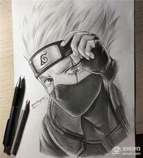 无意间找到的,超喜欢 火影素描旗木卡卡西