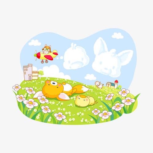 关键词 : 小鸭子,小兔子,矢量,清新