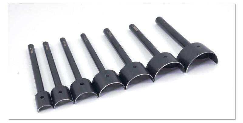 皮革尾带半圆冲v型强力冲黑色皮带尾斩器半圆斩打孔器