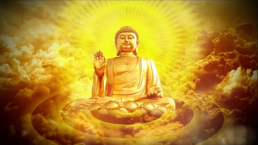 佛祖佛光背景_1920x1080_高清视频素材下载(编号:)