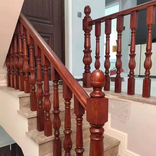 实木楼梯扶手栏杆装饰旋转木梯护栏包安装阳台别墅自建房自装榉木
