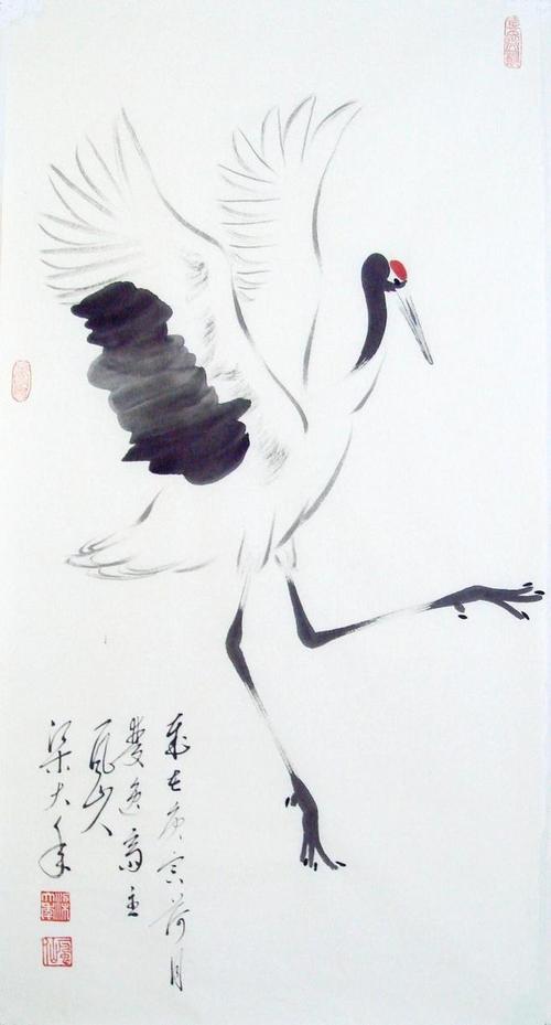 2012国画作品原创之鹤(更多请进相册) - 梁大年 - 一