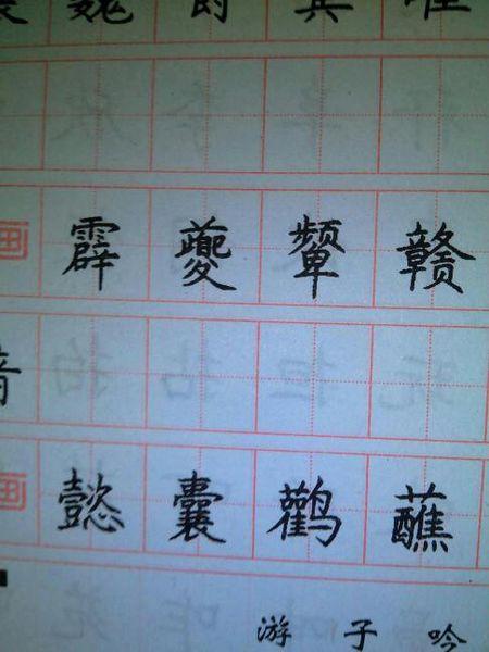 你们认为什么字笔画最多