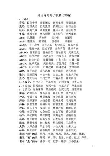 词语句子积累(背诵).doc