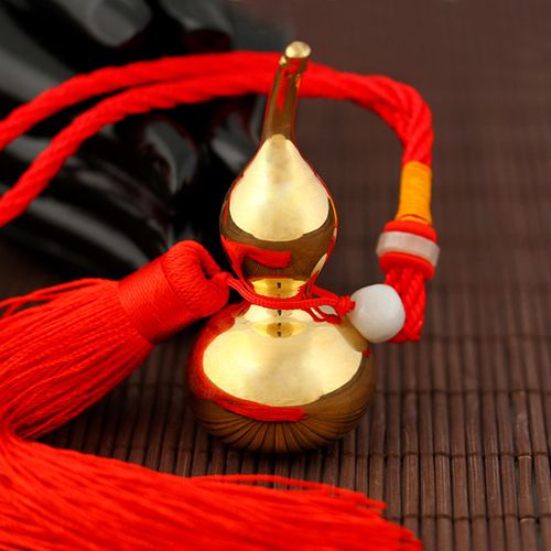 聚缘阁铜葫芦挂件小葫芦车挂光面福禄葫芦家居风水工艺品摆件